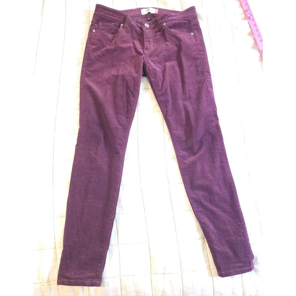 Cabi Corduroy Women's Skinny Leg Purple Mid Rise Pants Size 6